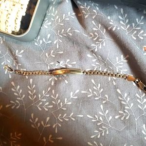 Baby/child gold plated 925 silver name bracelet